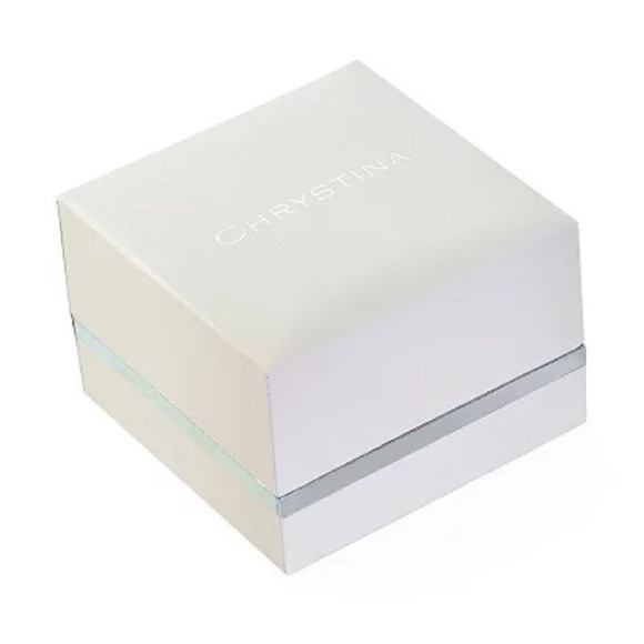 Nwt Chrystina Crystal Hoop Earrings silver - Picture 2 of 4